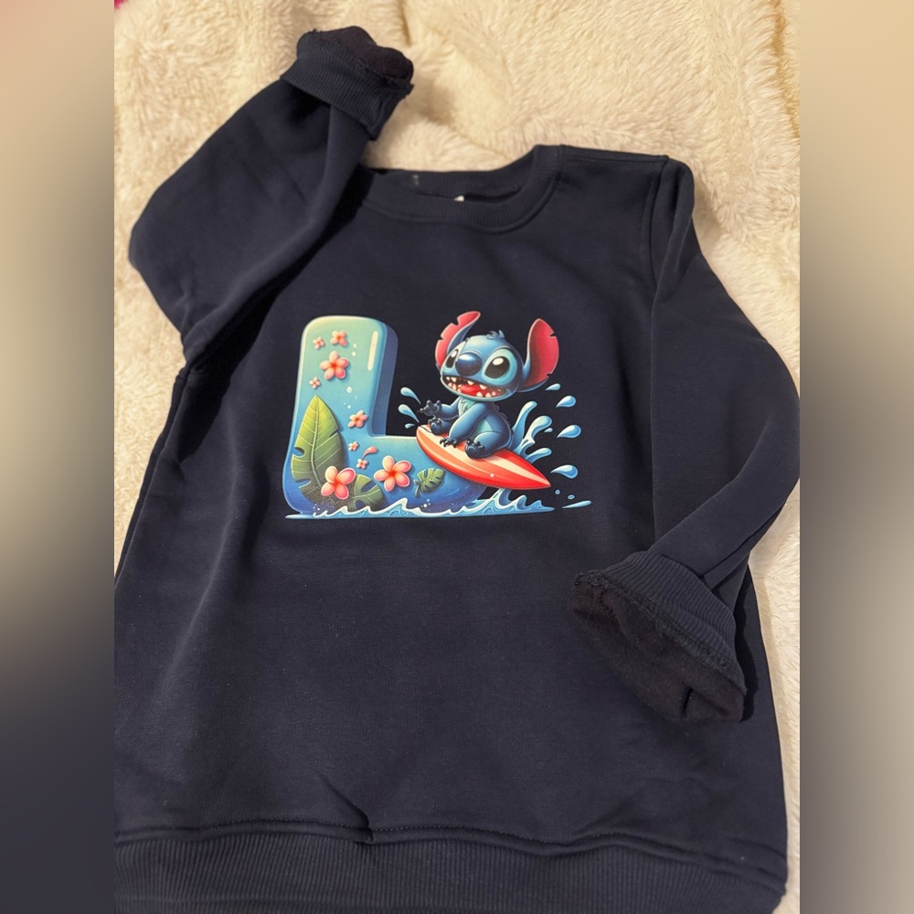 STITCH INITIAL CUSTOMIZED SWEATSHIRT NEW